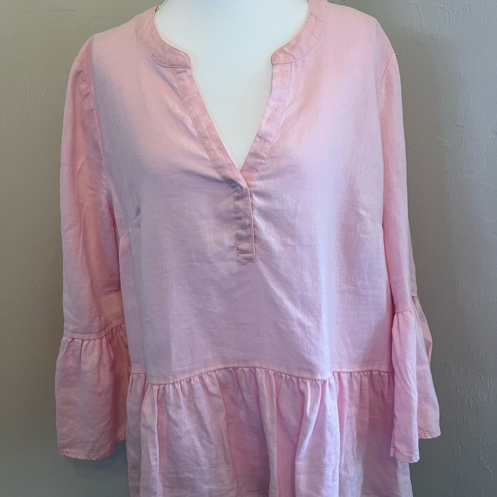 Lilly Pulitzer Light Pink Linen Tunic Top